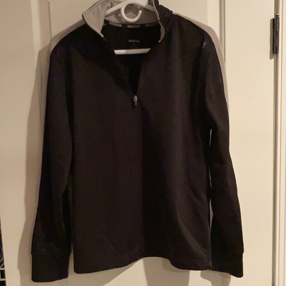 Men’s Reebok Quarter-zip Jacket Black. GENTLY USED